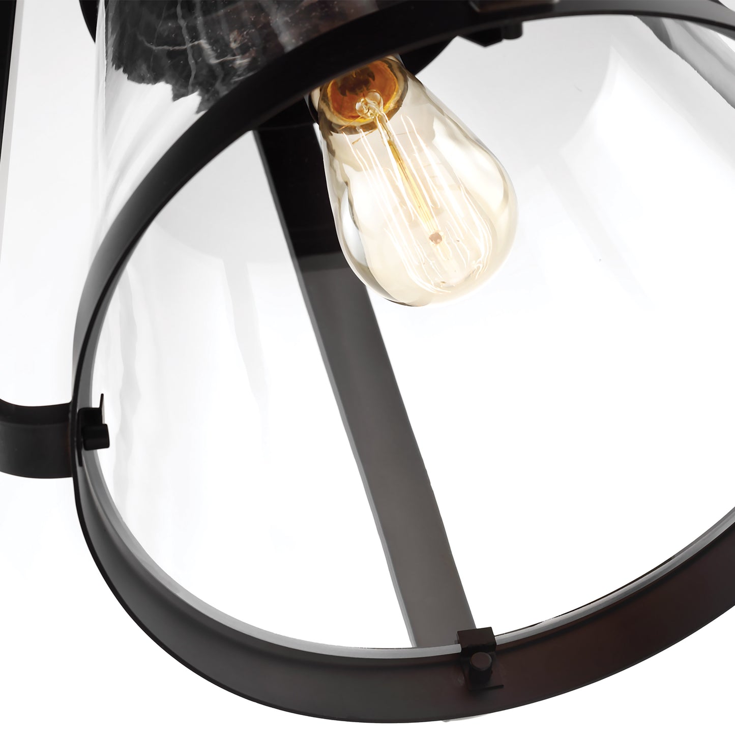 Everett - 1 Light 14" Pendant - Matte Black with Clear Glass
