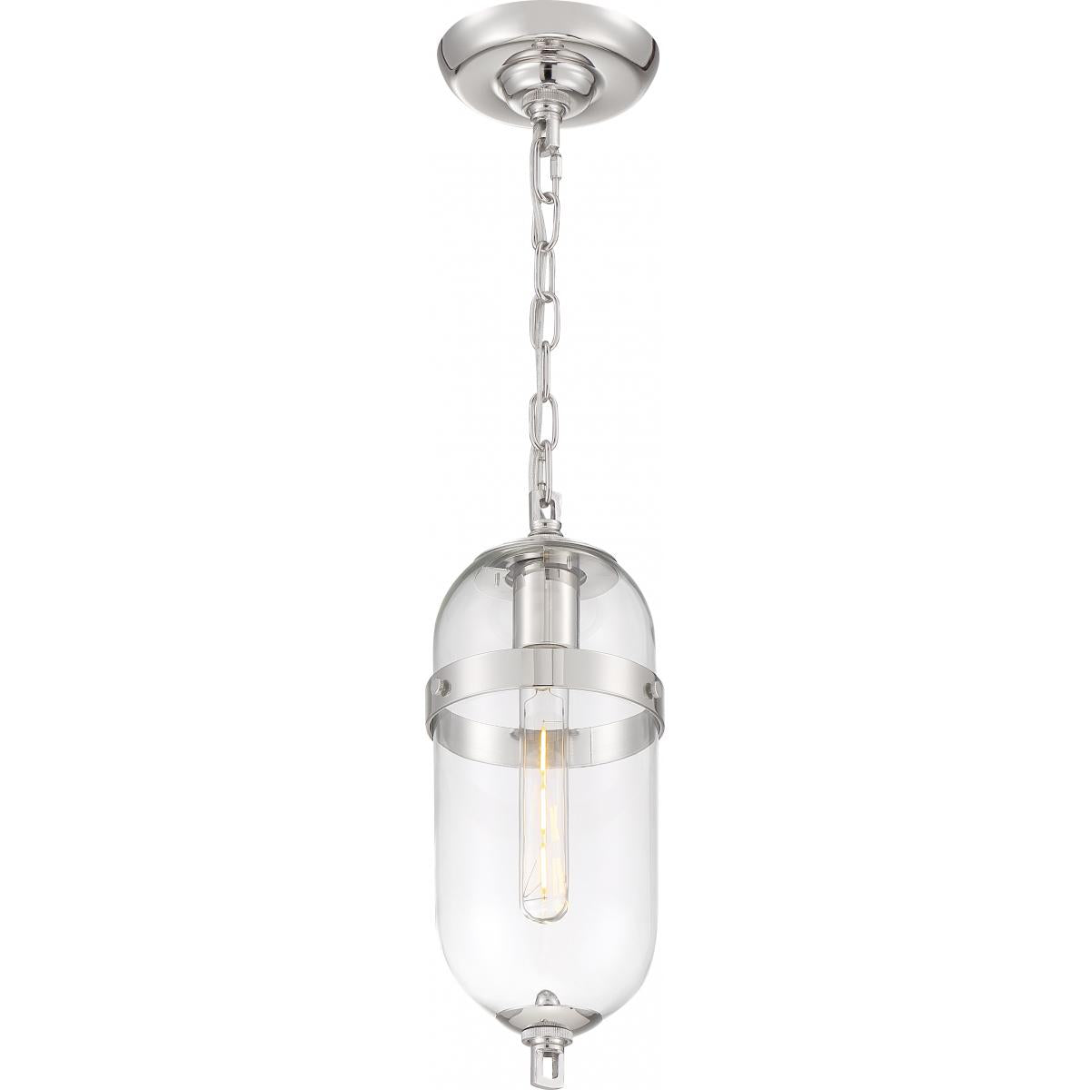 Fathom - 1 Light Mini Pendant with Clear Glass Polished Nickel