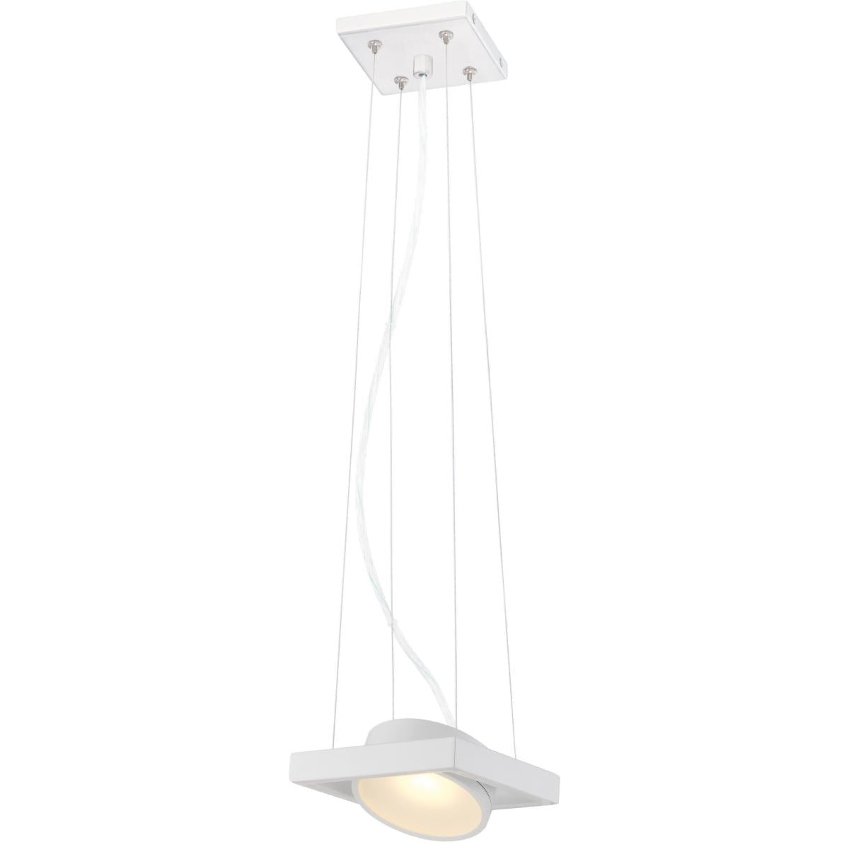 Hawk - LED Mini Pendant with Pivoting Head - White Finish