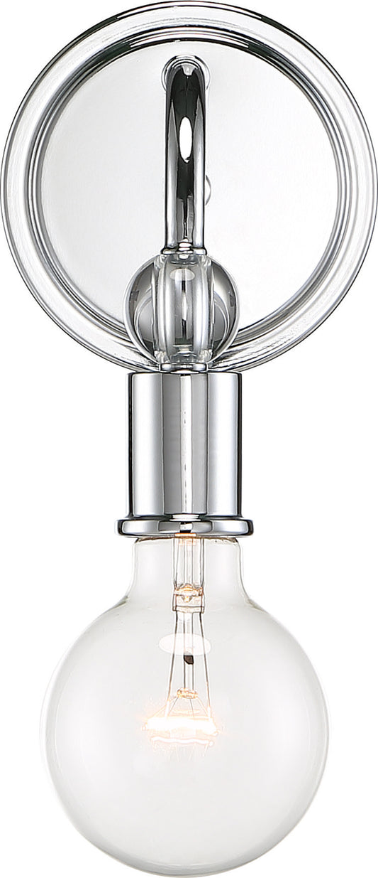 Bounce - 1 Light Wall Sconce with Crystal Accent - Polished Nickel Finish