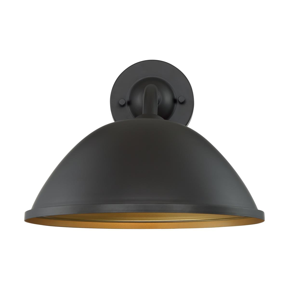 South Street - 1 Light Large Outdoor Sconce with Dark Bronze - Gold Finish