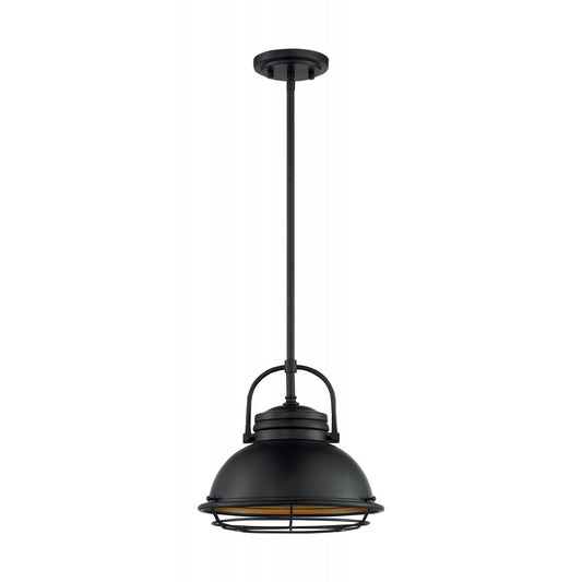 Upton - 1 Light Large Pendant with Dark Bronze - Gold Finish