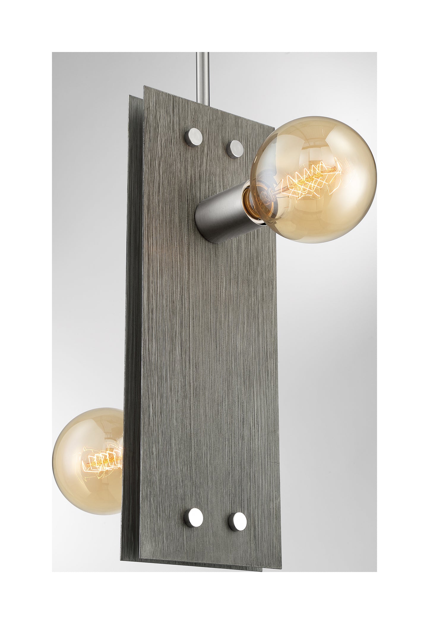 Stella - 2 Light Pendant with Driftwood - Brushed Nickel Accents Finish