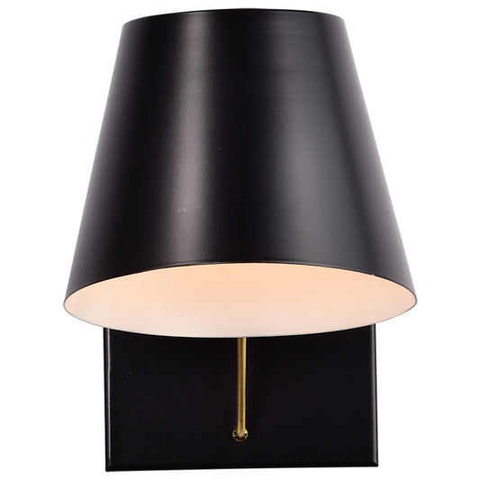 Baxter - 1 Light Vanity - Black with Burnished Brass