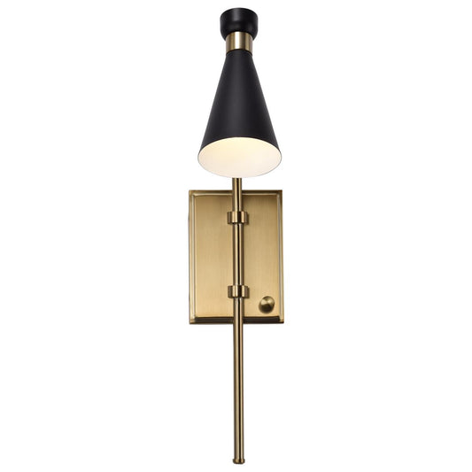 Prospect - 1 Light Wall Sconce with Matte Black - Burnished Brass Finish