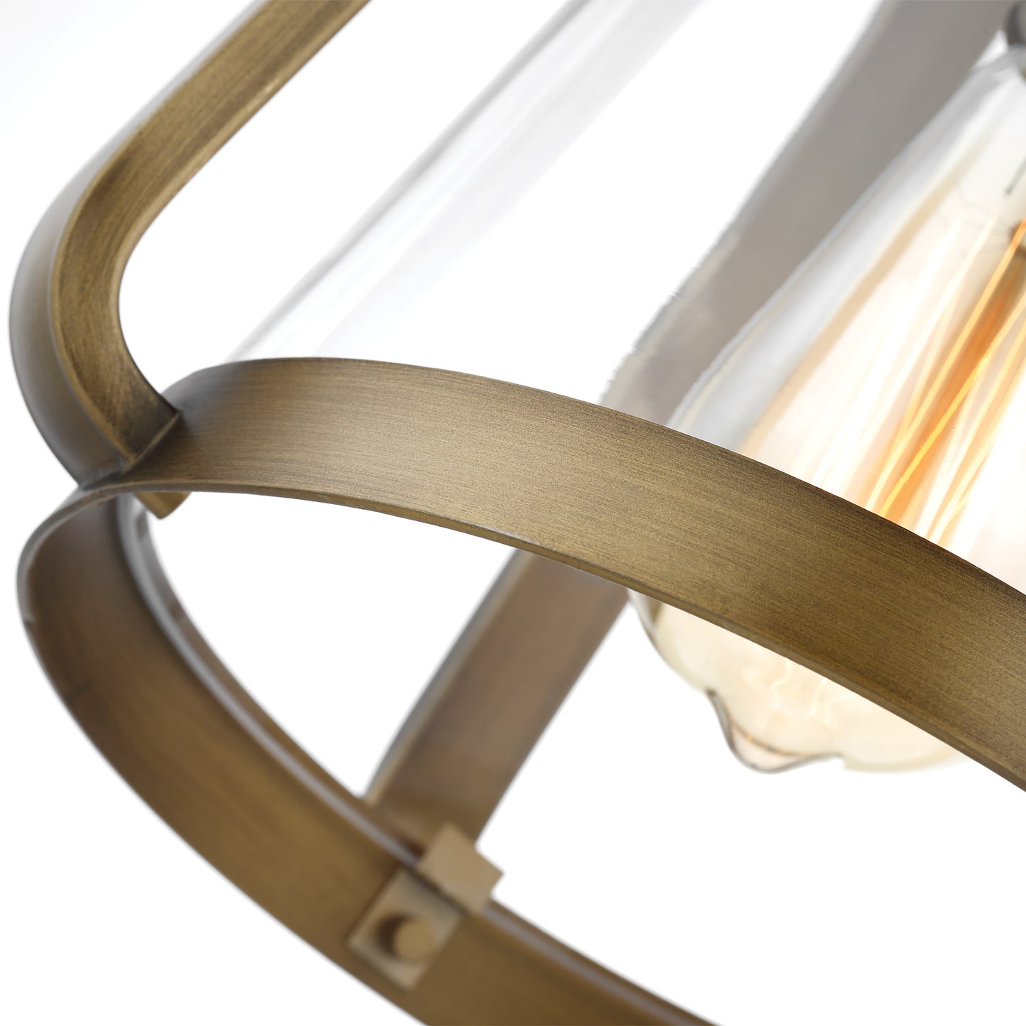 Everett - 1 Light 7" Mini Pendant - Natural Brass with Clear Glass