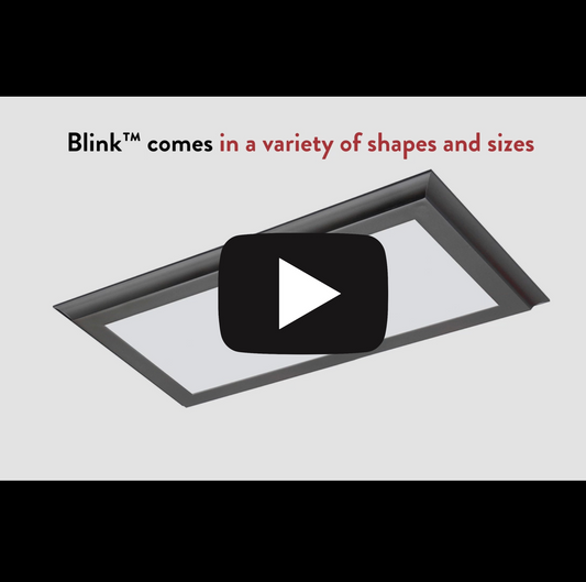 Blink Luxe - 13" Flush Mount 26W LED Fixture - Square Shape with Black Finish
