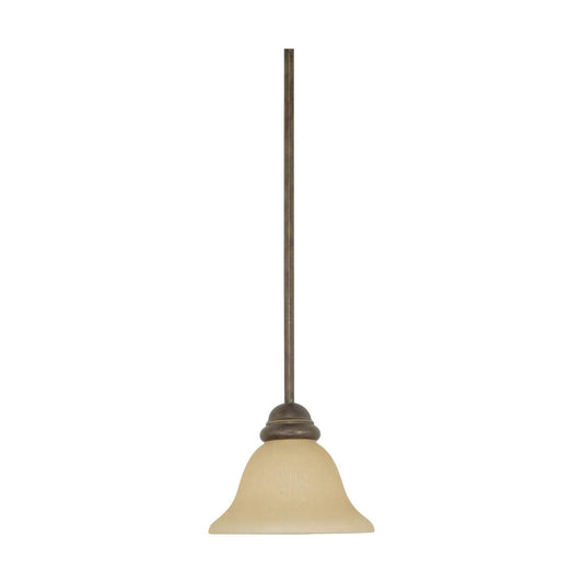 Castillo - 1 Light Mini Pendant with Champagne Linen Washed Glass - Sonoma Bronze Finish