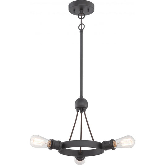 Paxton - 3 Light Semi Flush Mount - Aged Bronze Finish