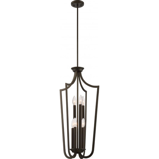 Laguna - 6 Light Cage Pendant - Forest Bronze Finish