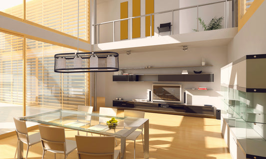 Pratt - 4 Light Island Pendant with White Glass - Black Finish with Brushed Nickel Accents