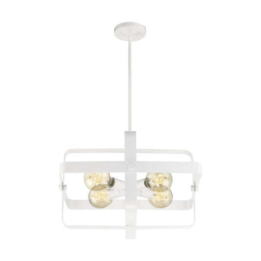 Prana - 4 Light Pendant - White Finish