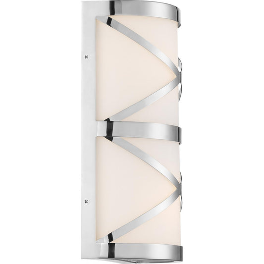 Sylph - 2 Light Vanity - with Satin White Glass - Polished Nickel Finish