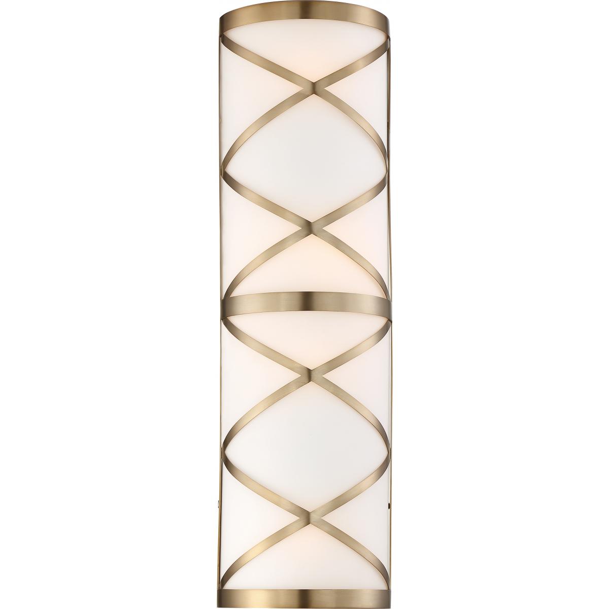 Sylph - 4 Light Vanity - with Satin White Glass - Burnished Brass Finish
