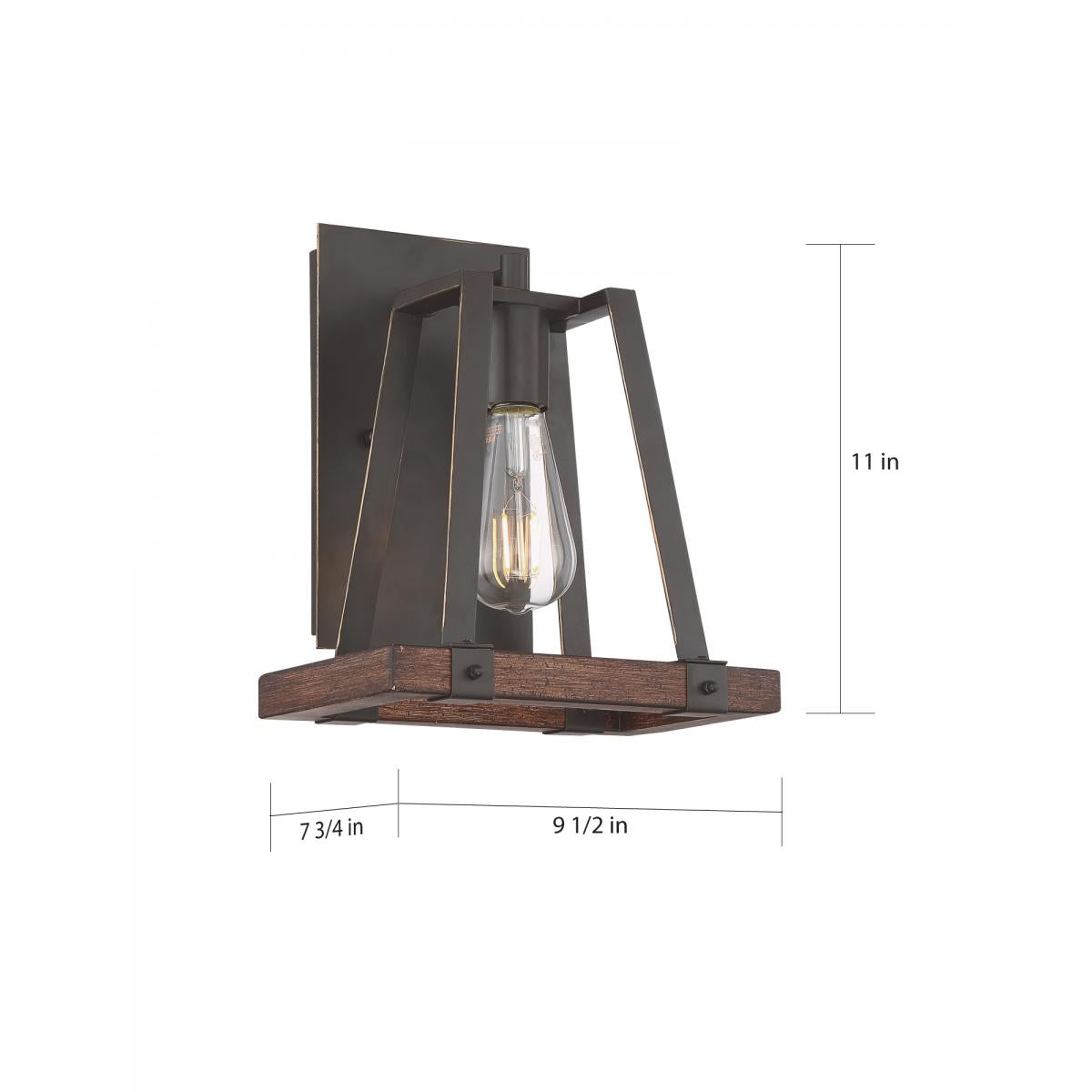Outrigger - 1 Light Wall Sconce with Mahogany Bronze and Nutmeg Wood Finish