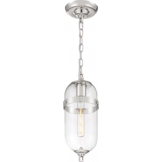 Fathom - 1 Light Mini Pendant with Clear Glass Polished Nickel