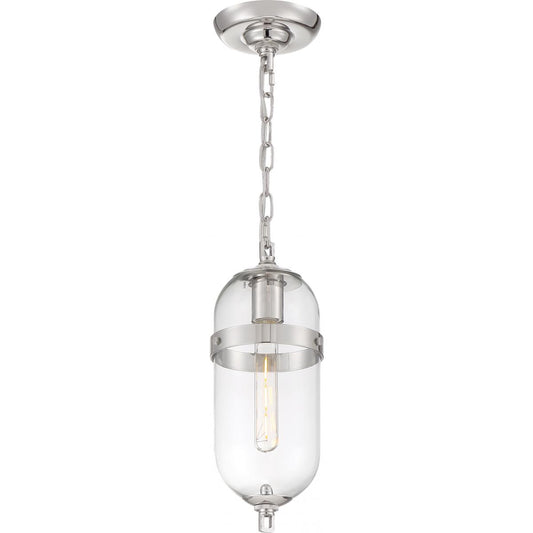 Fathom - 1 Light Mini Pendant with Clear Glass Polished Nickel