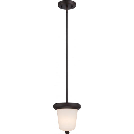 Dylan - 1 Light Mini Pendant with Etched Opal Glass - LED Omni Included