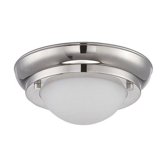 Poke - Mini LED Flush Fixture with Satin White Glass