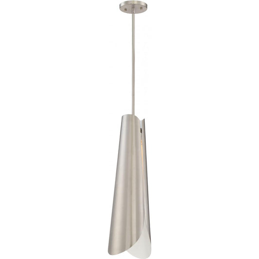 Thorn - Large LED Pendant with Brushed Nickel - White Accent Finish