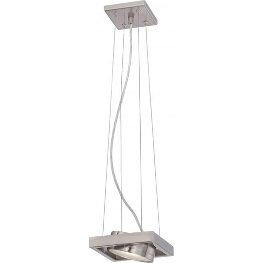 Hawk - LED Mini Pendant with Pivoting Head - Brushed Nickel Finish